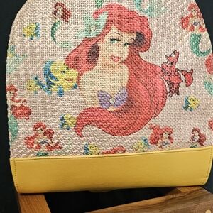 Whimsical Pink and Yellow Backpack with Sea Creature Design